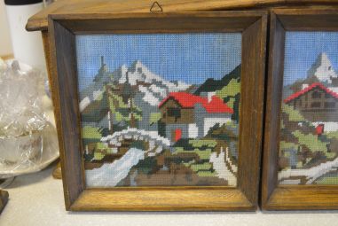 (P-747) Tikitud pildid "Maastik", 2tk