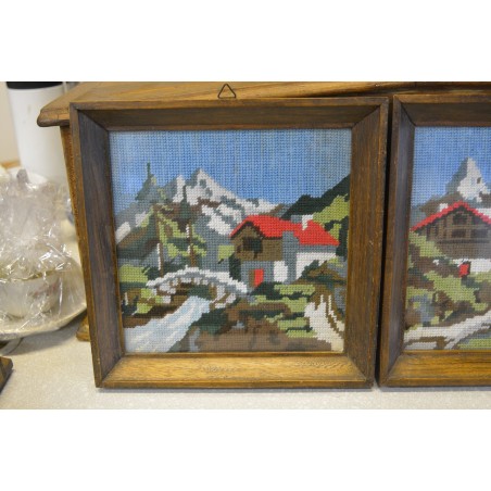 (P-747) Tikitud pildid "Maastik", 2tk