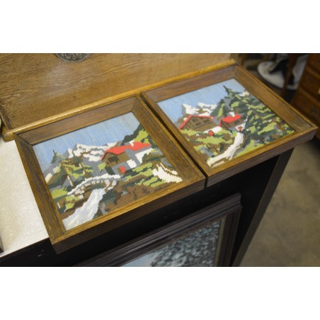 (P-747) Tikitud pildid "Maastik", 2tk