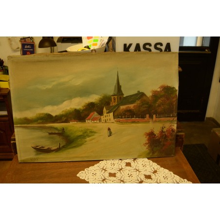 (P-379) Vana õlimaal, signeeritud (P-379) Vana õlimaal, signeeritud