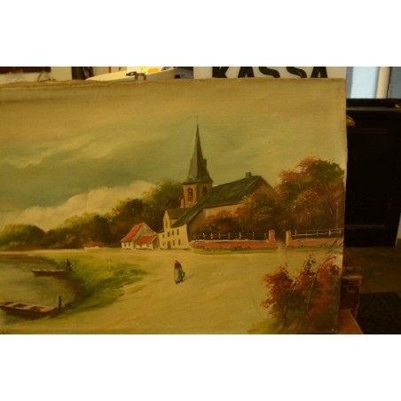 (P-379) Vana õlimaal, signeeritud (P-379) Vana õlimaal, signeeritud