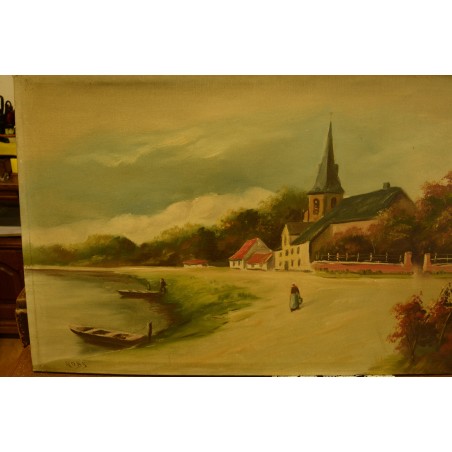 (P-379) Vana õlimaal, signeeritud (P-379) Vana õlimaal, signeeritud