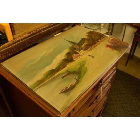 (P-379) Vana õlimaal, signeeritud (P-379) Vana õlimaal, signeeritud