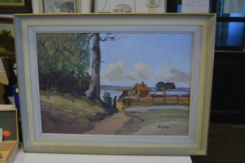 (P-759) Raamitud maal, signeeritud