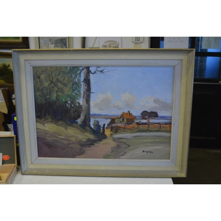 (P-759) Raamitud maal, signeeritud