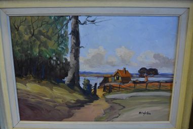 (P-759) Raamitud maal, signeeritud