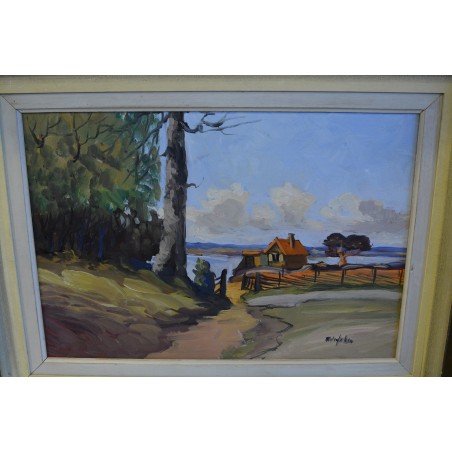 (P-759) Raamitud maal, signeeritud