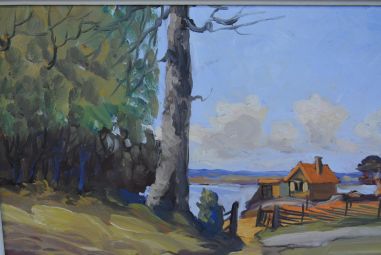 (P-759) Raamitud maal, signeeritud