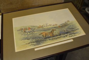 (P-760) Hablot Knight Browne, raamitud vana trükk "Inglise jaht" 2