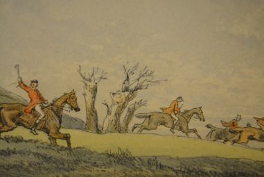 (P-760) Hablot Knight Browne, raamitud vana trükk "Inglise jaht"