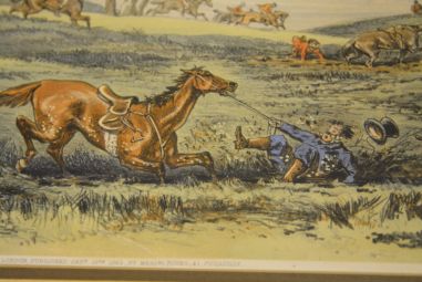 (P-760) Hablot Knight Browne, raamitud vana trükk "Inglise jaht"