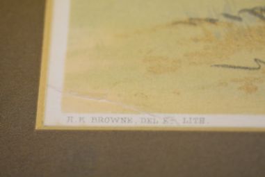 (P-760) Hablot Knight Browne, raamitud vana trükk "Inglise jaht"