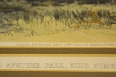 (P-760) Hablot Knight Browne, raamitud vana trükk "Inglise jaht"