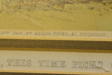 (P-760) Hablot Knight Browne, raamitud vana trükk "Inglise jaht"