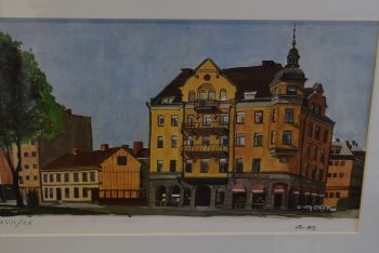 (P-772) Raamitud töö "Linnavaade" 70/89 2