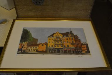 (P-772) Raamitud töö "Linnavaade" 70/89