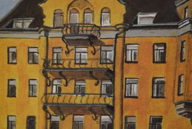 (P-772) Raamitud töö "Linnavaade" 70/89