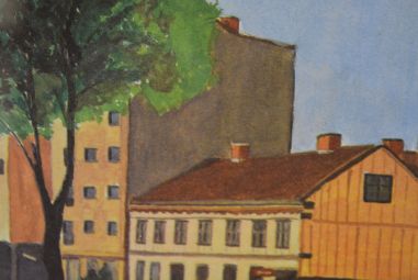 (P-772) Raamitud töö "Linnavaade" 70/89