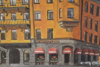 (P-772) Raamitud töö "Linnavaade" 70/89