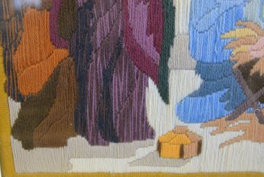 (P-793)  Tikitud usuteemaline pilt