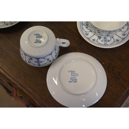 (n-4507/6) Jäger Eisenberg, Original Blau Saks, kohvitassid-taldrikud, 4tk