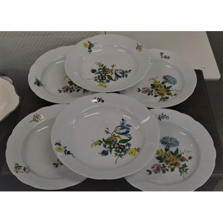 (n-4522/4) Kahla lillelised  supi-pastataldrikud, 6tk