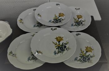 (n-4522/5) Kahla lillelised  praetaldrikud, 6tk