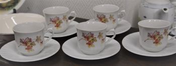 (n-4530/2) Bavaria J.Kronester, kohvitassid-taldrikud, 5tk 2