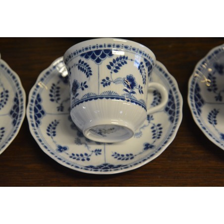 (n-4560/3) Bavaria Winterling Marktleuthen, Echt Kobalt kohvitassid-taldrikud, 6tk