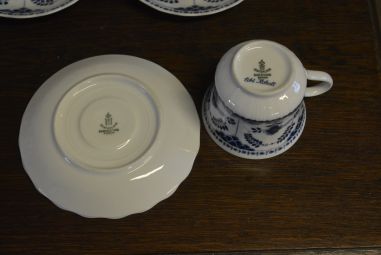 (n-4560/3) Bavaria Winterling Marktleuthen, Echt Kobalt kohvitassid-taldrikud, 6tk