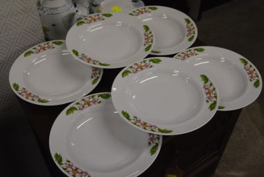 (n-4646/2) Bavaria Mitterteich, õunapuu õitega supi-pstataldrikud, 6tk