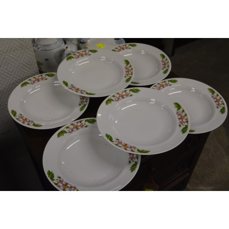 (n-4646/2) Bavaria Mitterteich, õunapuu õitega supi-pstataldrikud, 6tk