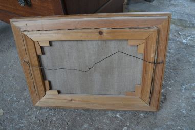 (P-803) Raamitud maastikumaal sügisene järv paadiga