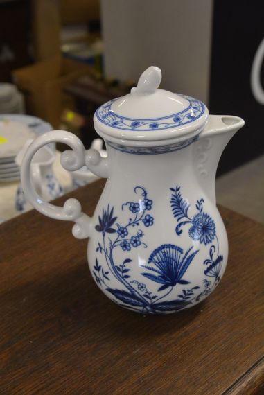 (n-4666/6) Wellco Krefeld Porzellan, Echt Kobalt sibulamustriga kann