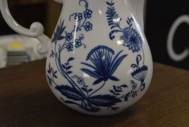 (n-4666/6) Wellco Krefeld Porzellan, Echt Kobalt sibulamustriga kann