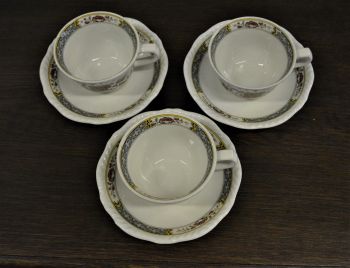 (n-4700/3) Adams Jeddo kohvitassid-taldrikud, 6tk 2