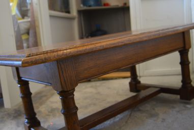 (12-251) Puidust rustikaalne diivanilaud