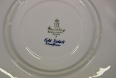 (n-4779/3) Bavaria Seltmann Weiden Echt Kobalt sibulamustriga puljongikausid-taldrikud, 6tk