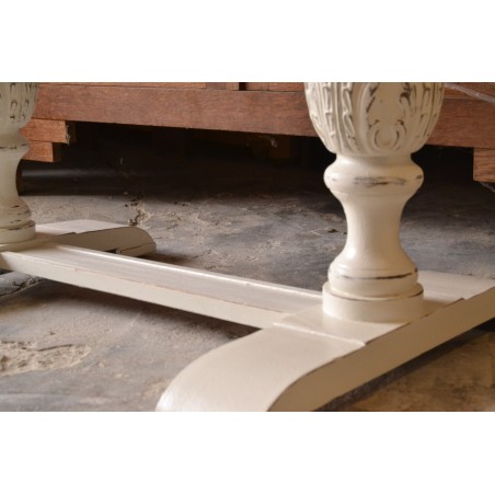 (L-285) Valge diivanilaud