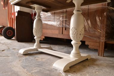 (L-285) Valge diivanilaud