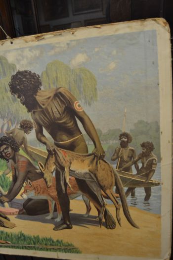 (L-288) Vana Soome kooli õppeplakat- võõrad mandrid 2