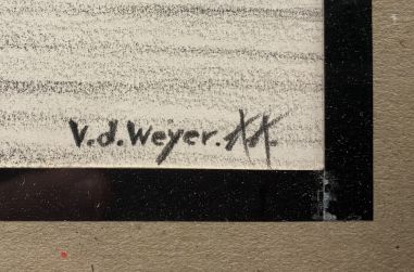 (p-818) Raamitud joonistus, signeeritud