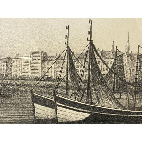 (p-818) Raamitud joonistus, signeeritud