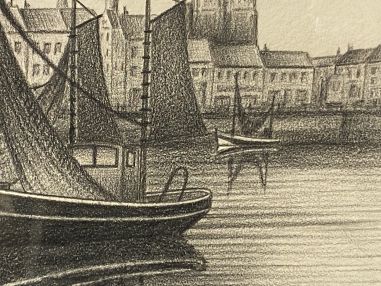 (p-818) Raamitud joonistus, signeeritud