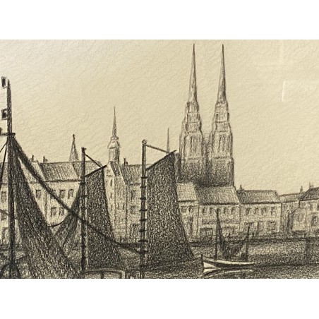 (p-818) Raamitud joonistus, signeeritud