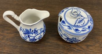 (n-4841/2) Bohemia Zwiebelmuster suhkrutoos ja koorekann 2