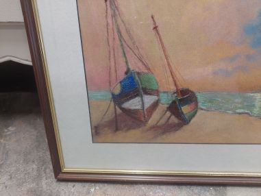 (n-4881) Raamitud maal, paadid rannal