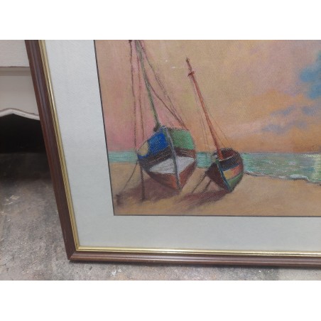 (n-4881) Raamitud maal, paadid rannal