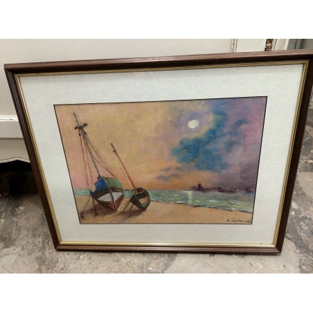 (n-4881) Raamitud maal, paadid rannal