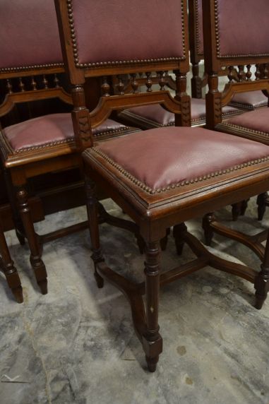 (12-019) 6 tk vanemat tammeraamis tooli